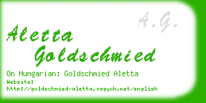 aletta goldschmied business card